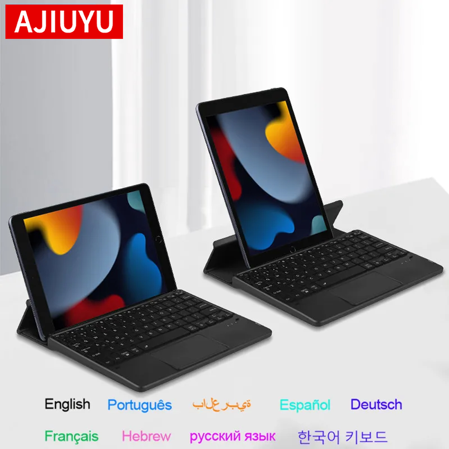 Accessories For Android Tablet - AJIUYU Składana klawiatura Bluetooth z touchpadem,