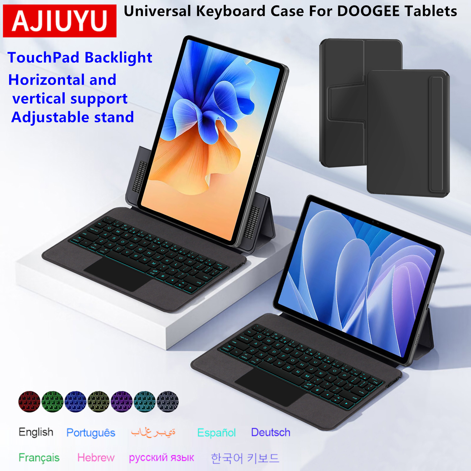 Tablet Accessories Keyboard - AJIUYU Klawiatura z touchpadem do tabletu