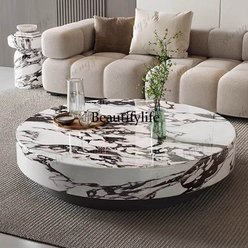 Unique Table Accessories - Estetyczny Nowoczesny Stolik Kawowy Okrągły Akcesoria