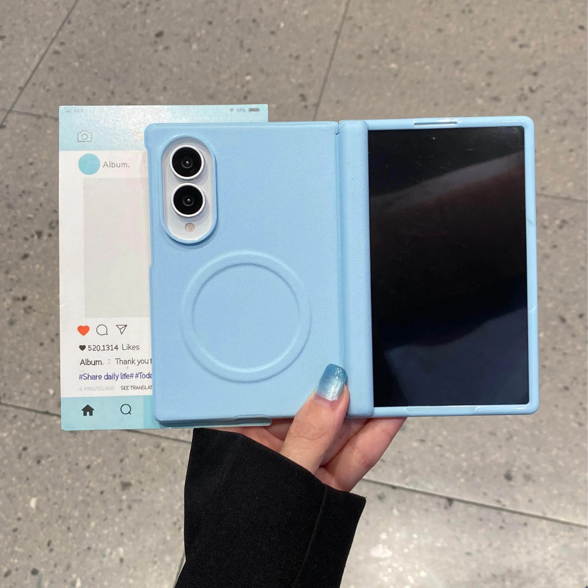 Screen Protector Matte - Etui z matowej skóry w cukierkowych